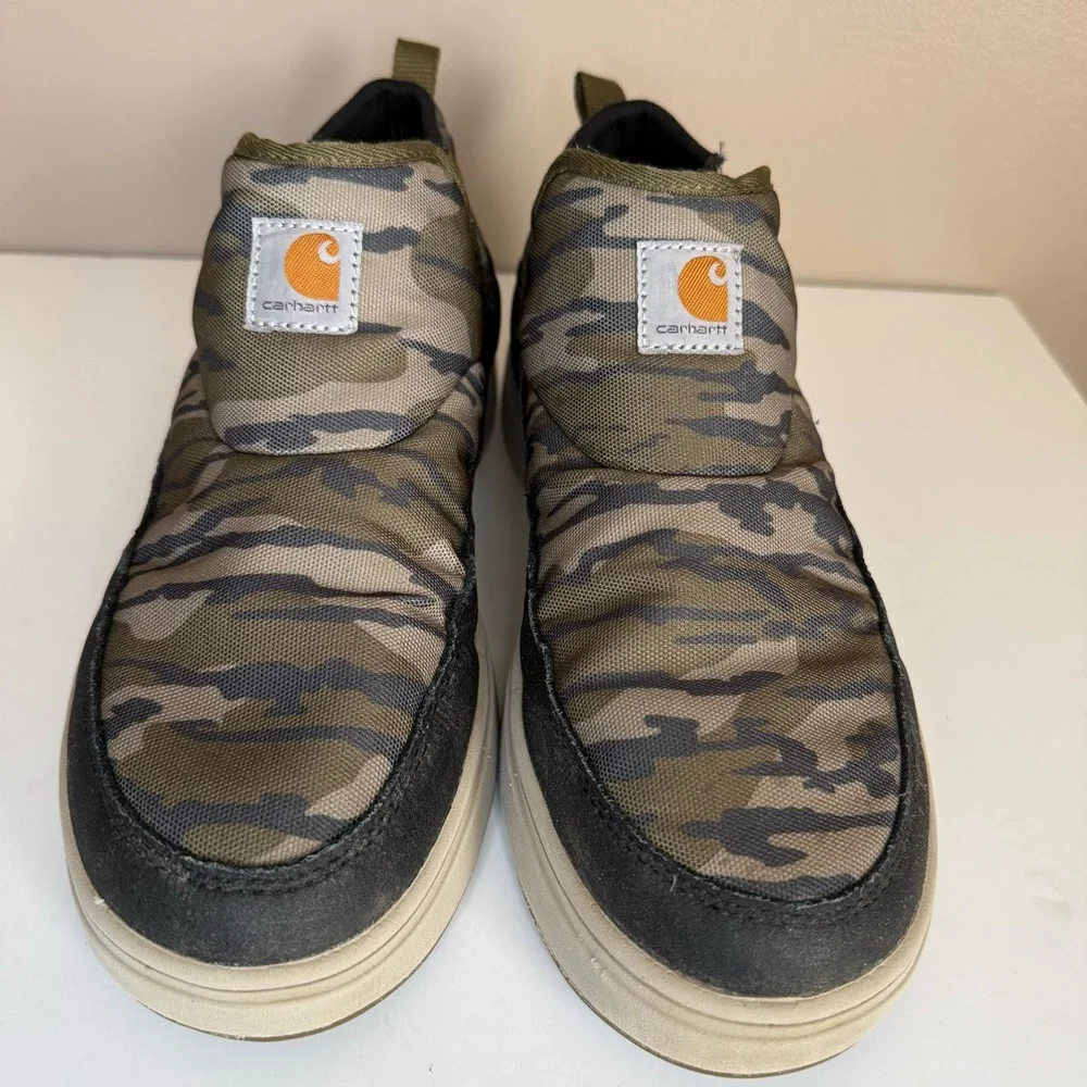 Carhartt Men’s Camo Detroit Canvas Mid Slip On Sneakers Workwear Outdoors Size 8